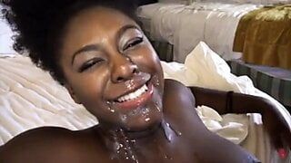 Black Girl Fucked Hard Until She Squirts And Takes His Load