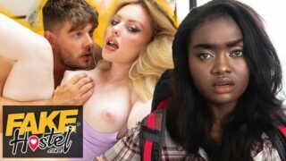 Fake Hostel – PAWG steals Ebony babes BWC cheating boyfriend for hardcore sneaky sex fun