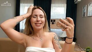 Sex Vlog – My first double penetration in years! Behind the scenes of porn creating – by Bella Mur