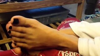 Asian Amateur Footjob POV