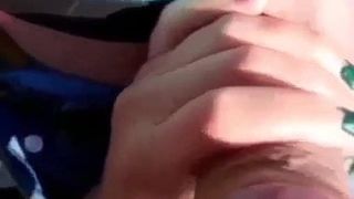 Blowjob outside