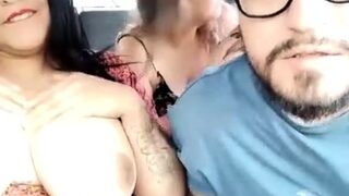 Foursome in car