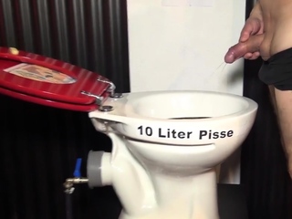 Extreme pee party with 10 liters of piss