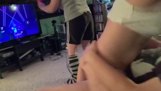 Husband has sex with mistress as the wife plays vr