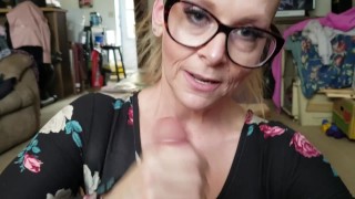 TABOO Blonde MILF sucks step son cock 