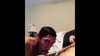 Latino Interrupts Army Soldiers Video Game To Suck His Dick and Eat His Cum